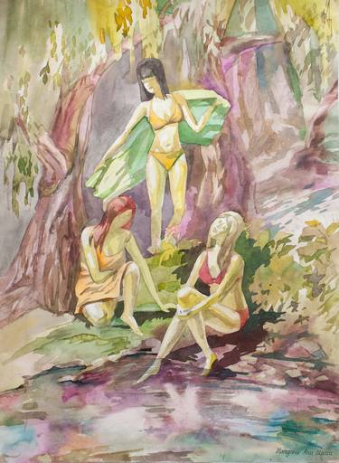 Print of Fine Art Nude Paintings by Ana-Maria Hanganu