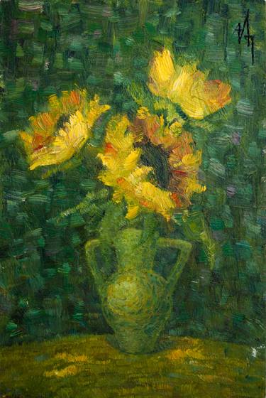Nature morte with sunflowers thumb