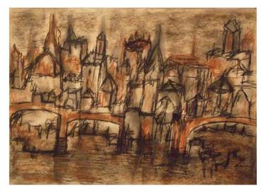 Original Expressionism Architecture Drawings by Paola Consonni