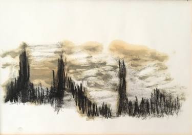 Original Expressionism Landscape Drawings by Paola Consonni