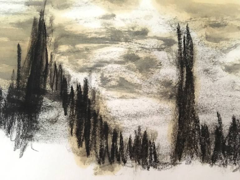 Original Expressionism Landscape Drawing by Paola Consonni