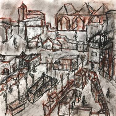 Original Expressionism Architecture Drawings by Paola Consonni