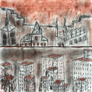 Original Expressionism Architecture Drawings by Paola Consonni