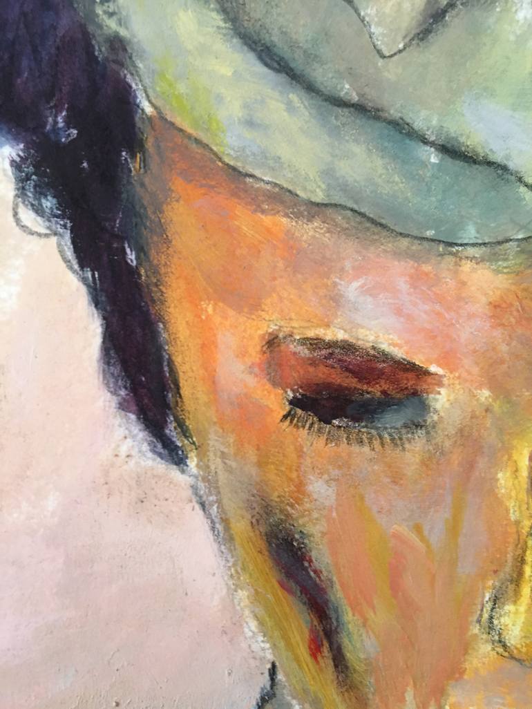 Original Expressionism Portrait Painting by Paola Consonni