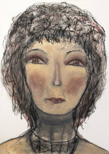 Original Expressionism Portrait Drawings by Paola Consonni