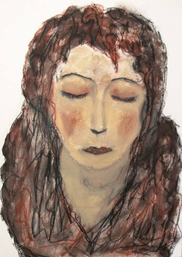 Original Expressionism Portrait Drawings by Paola Consonni