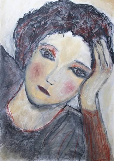 Original Expressionism Portrait Drawings by Paola Consonni