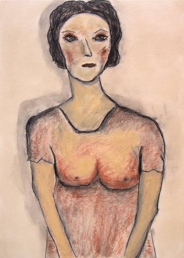 Original Expressionism Women Drawings by Paola Consonni