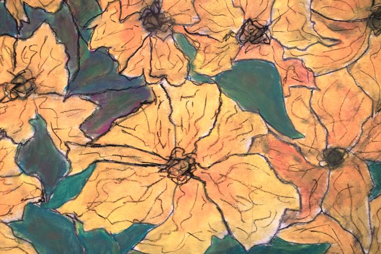 Original Expressionism Floral Drawing by Paola Consonni