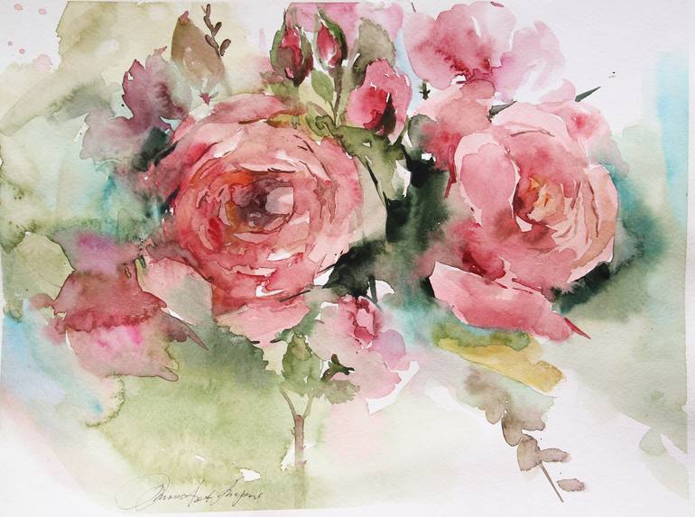 Summer flowers Painting by Maria SHINKEVICH | Saatchi Art