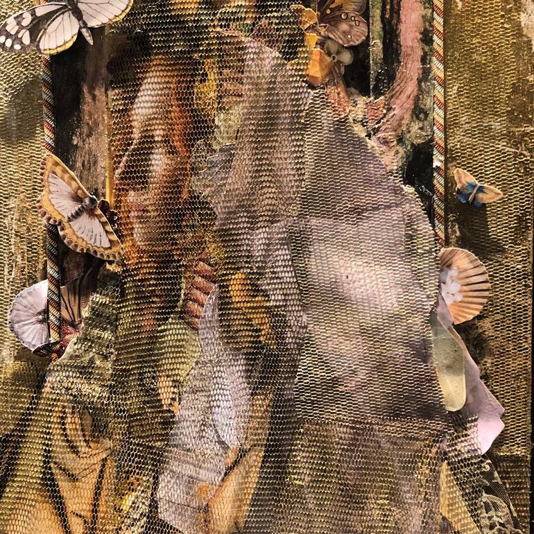 Original mixed media People Collage by Danic Lago