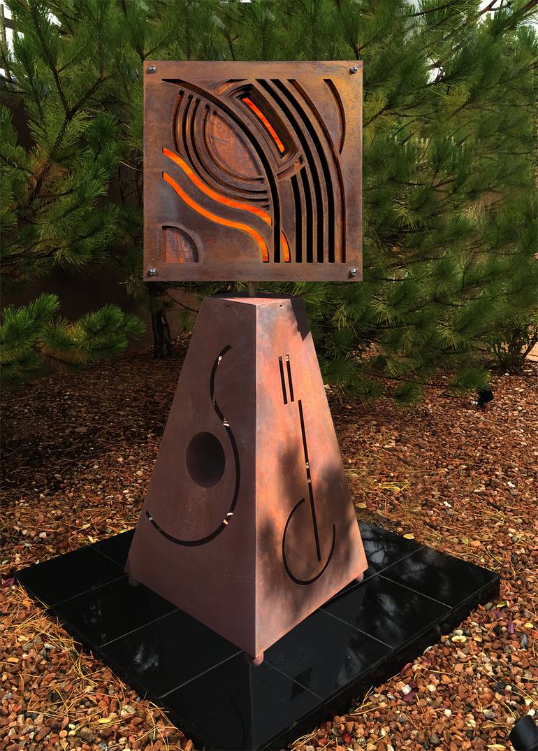 Original Abstract Geometric Sculpture by William Freer