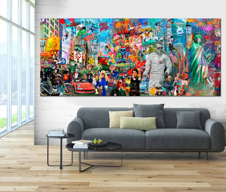 Original Figurative Pop Culture/Celebrity Mixed Media by Wolfgang D Autriche