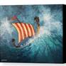 Viking boat seascape