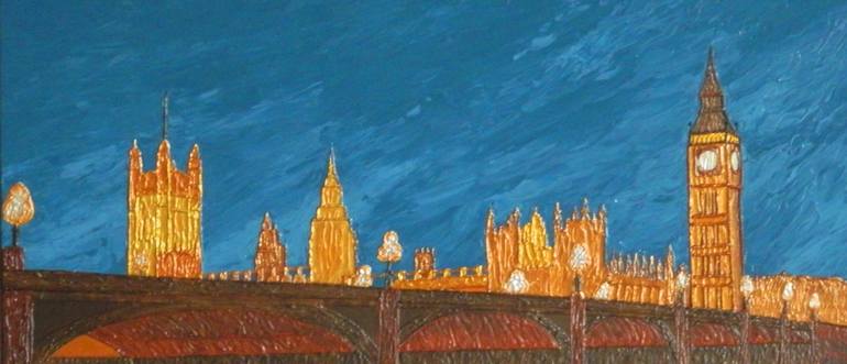 Original Abstract Cities Painting by Liza Wheeler