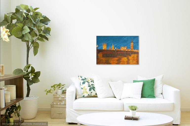 Original Abstract Cities Painting by Liza Wheeler