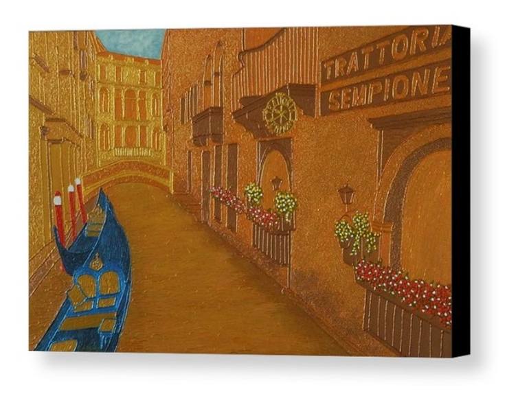 Original Abstract Architecture Painting by Liza Wheeler