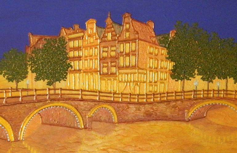 Original Abstract Architecture Painting by Liza Wheeler