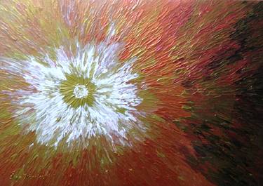 A Starburst - colorful abstract aerial painting by Liza Wheeler thumb