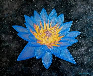 Lotus Galaxy - abstract lotus flower painting thumb