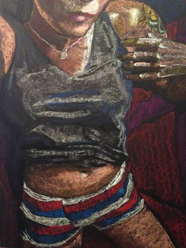 Self portrait in striped boxers thumb