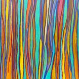 Choices, Abstract Painting, 8 x 8 inches by Betty Refour