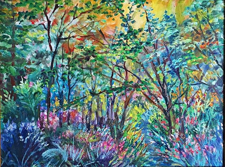 Original Expressionism Landscape Painting by Thelma Appel