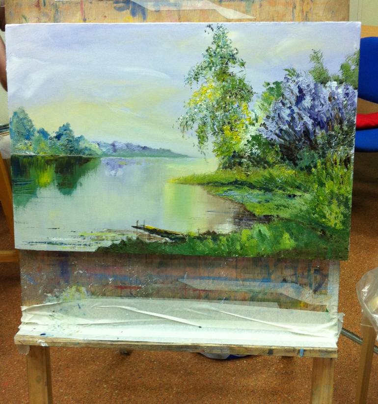 Original Realism Landscape Painting by Oksana Oxygen draught