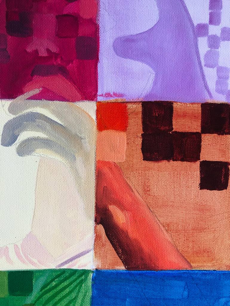 Original Abstract People Painting by Monty Preston