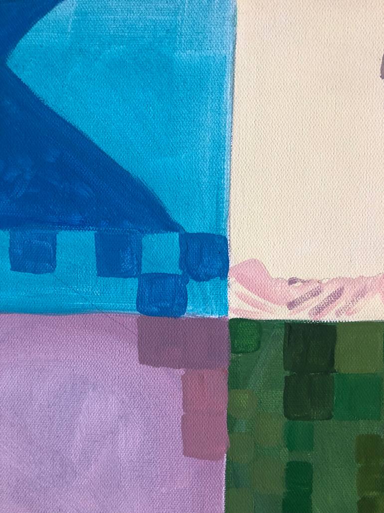 Original Abstract People Painting by Monty Preston