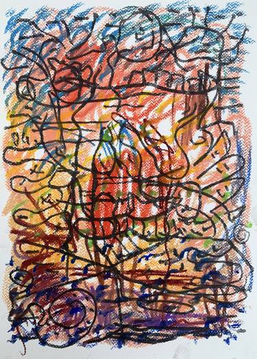 Original Abstract Expressionism Abstract Drawings by Felix Carr