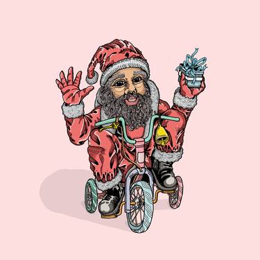 Cycling Santa thumb