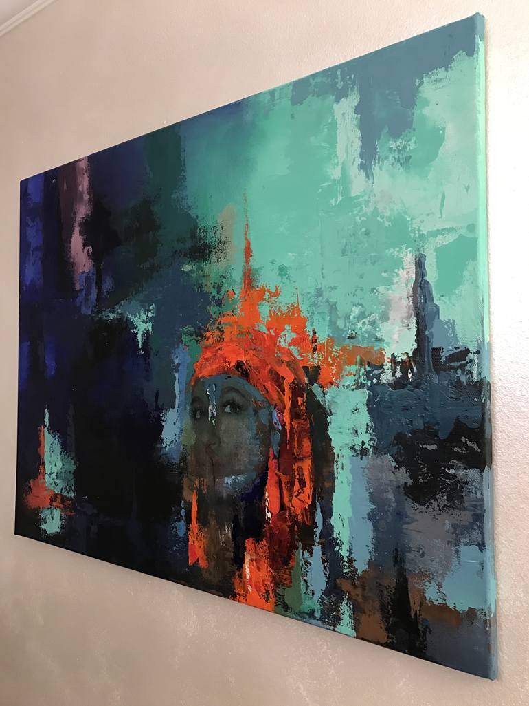 Original Abstract Women Painting by Aria Dellcorta