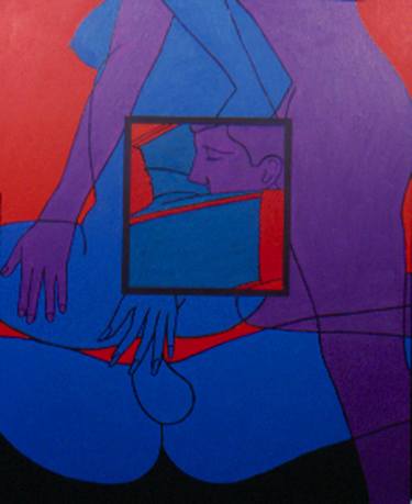 Original Pop Art Erotic Paintings by Robert V P Davis