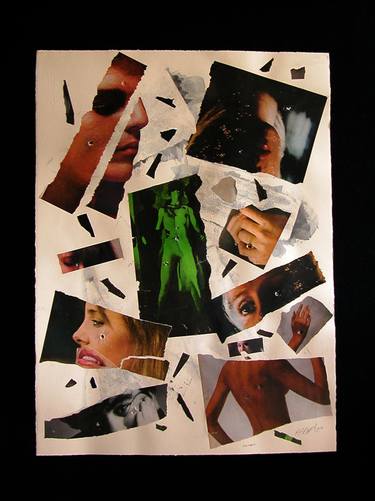 Original Dada Abstract Collage by Robert V P Davis
