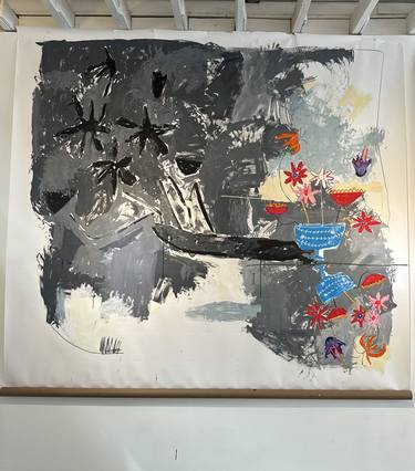 Original Abstract Expressionism Abstract Painting by Spooky Harris