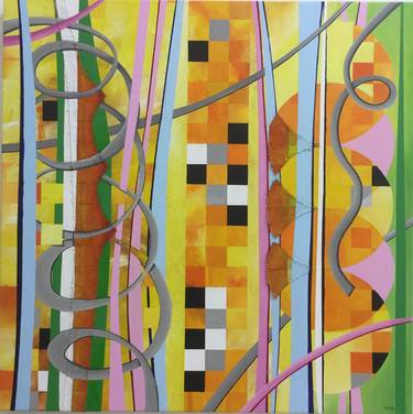 Original Abstract Expressionism Geometric Paintings by Carla Armour