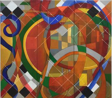 Original Cubism Abstract Paintings by Carla Armour