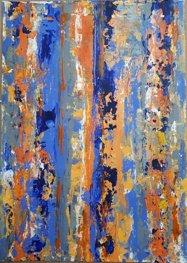 Illusions of Grandeur in Cobalt & Orange. 'Escapade Series' thumb