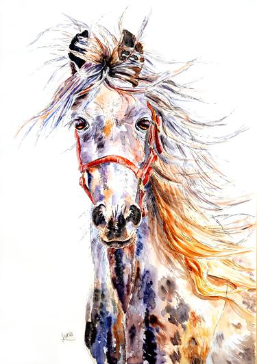 Print of Horse Paintings by Leandri Vermeulen