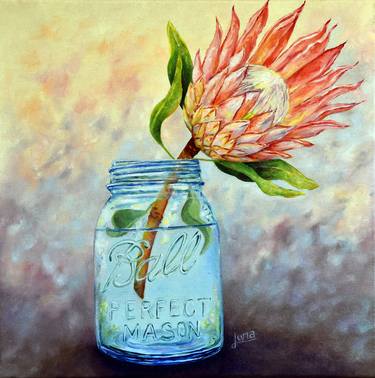 Print of Realism Floral Paintings by Leandri Vermeulen