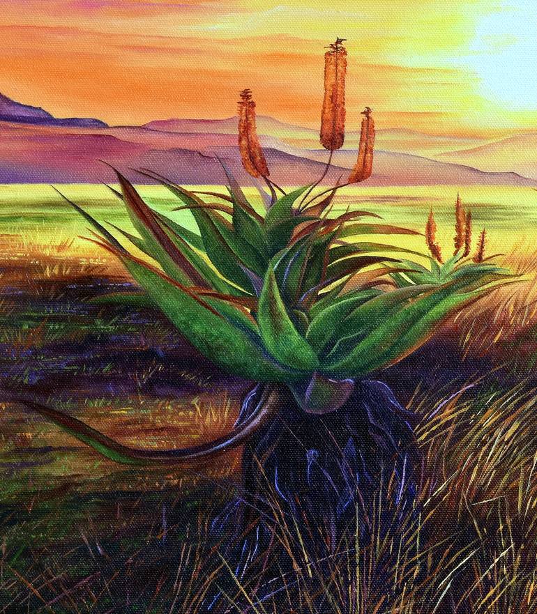 Original Illustration Landscape Painting by Leandri Vermeulen