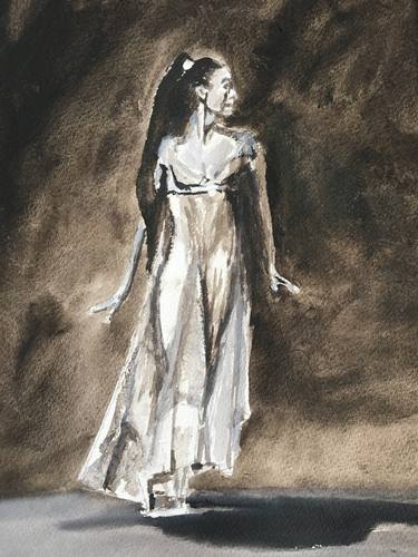 Original Figurative Performing Arts Drawings by Ian Males