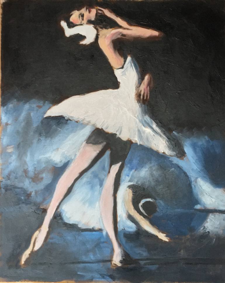 A scene from swan lake Painting by Ian Males | Saatchi Art