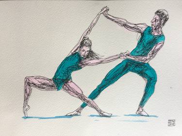 Original Figurative Performing Arts Drawings by Ian Males