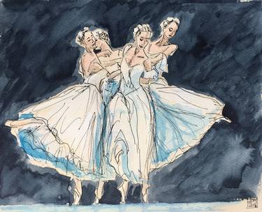 Original Performing Arts Drawings by Ian Males