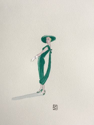 Original Figurative Fashion Drawings by Ian Males