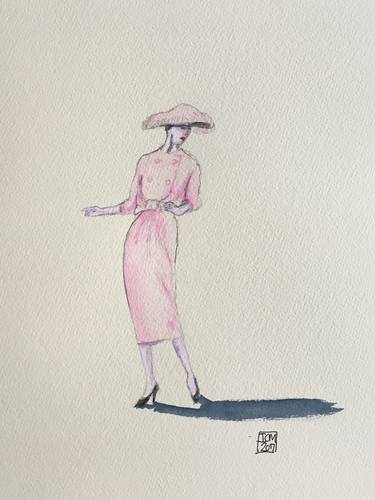 Original Figurative Fashion Drawings by Ian Males