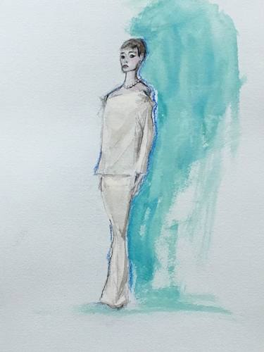 Original Figurative Fashion Drawings by Ian Males