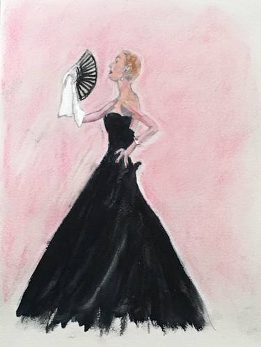 Original Figurative Fashion Drawings by Ian Males